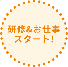 研修&お仕事スタート!